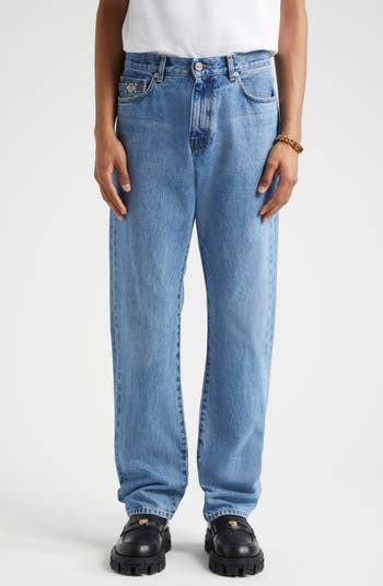 Versace Regular Fit Medusa Biggie Detail Jeans 